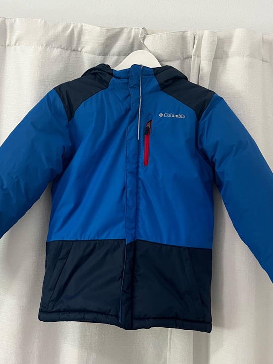 Columbia Other - Columbia Kids Blue and Navy Hooded Puffer Jacket Medium